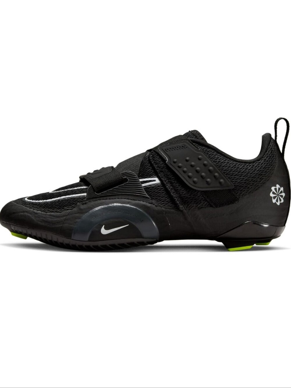 Nike Men’s Black Cycling Shoes with Lime Accents 9.5 NWT